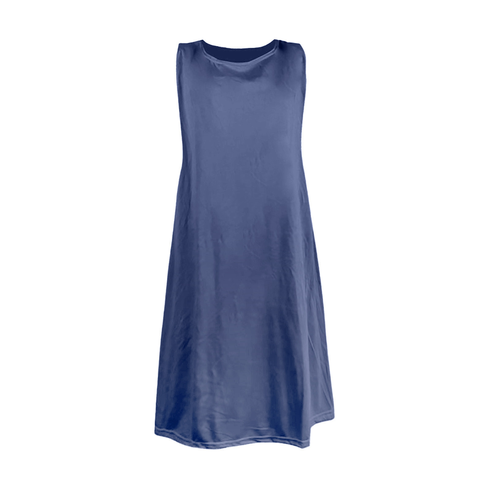 thumbnail image 4 of Vestido holgado sin puños para mujer - Mezcla de poliéster y spandex, cuello en V con estampado floral y abertura lateral, vestido largo informal para verano/oficina/vacaciones, 4 of 4
